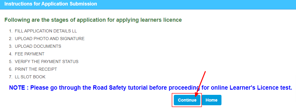 Driving Licence Apply Online