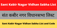 Sant Kabir Nagar Vidhan Sabha List