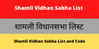 Shamli Vidhan Sabha List 