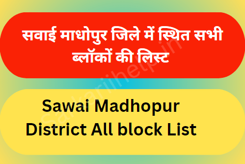 Sawai Madhopur block List