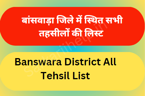 Banswara Tehsil List